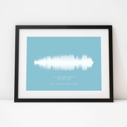 Framed Personalised Soundwave Song Print Gift