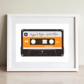 Personalised Song Retro Print Framed Gift Present