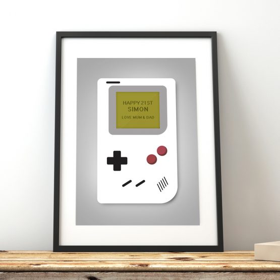 Retro Console Personalised Print Gift