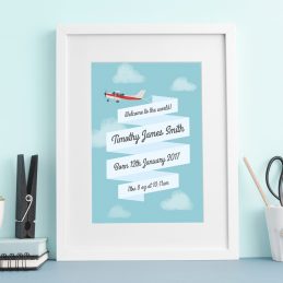 Personalised Prints Baby Framed Gift
