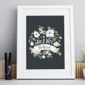 Framed Print Engagement Wedding Personalised Gift