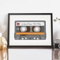 Mixtape Cassette Favourite Song Personalised Print Gift