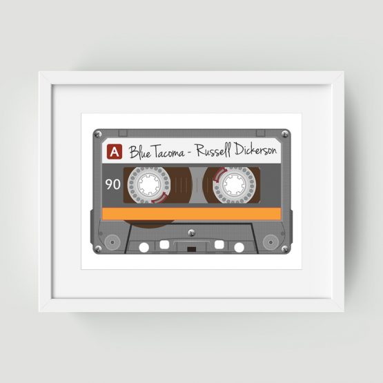 Mixtape Cassette Favourite Song Personalised Print Gift
